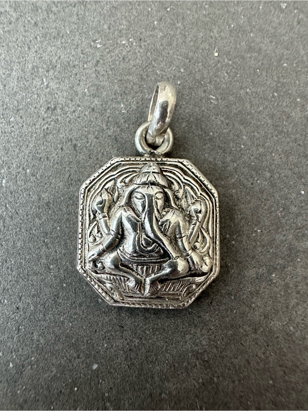 Sterling Silver Ganesha Pendant